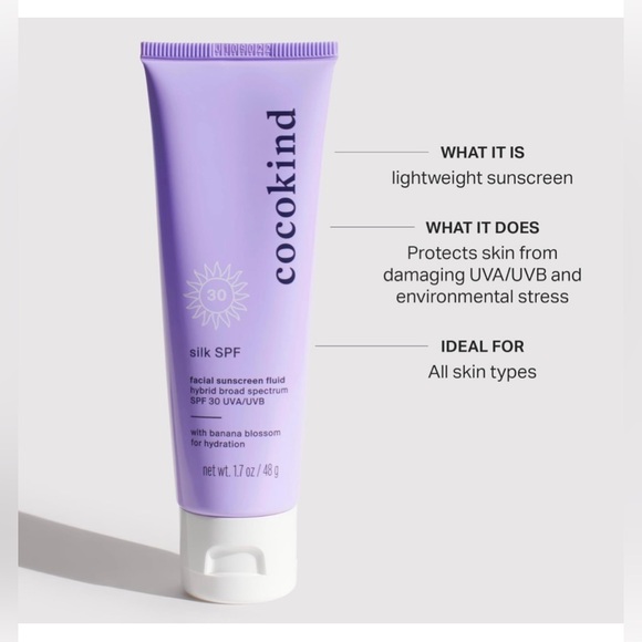 Cocokind NIP Silk SPF, Mineral and Chemical Sunscreen for Face, SPF 30 - Picture 2 of 5